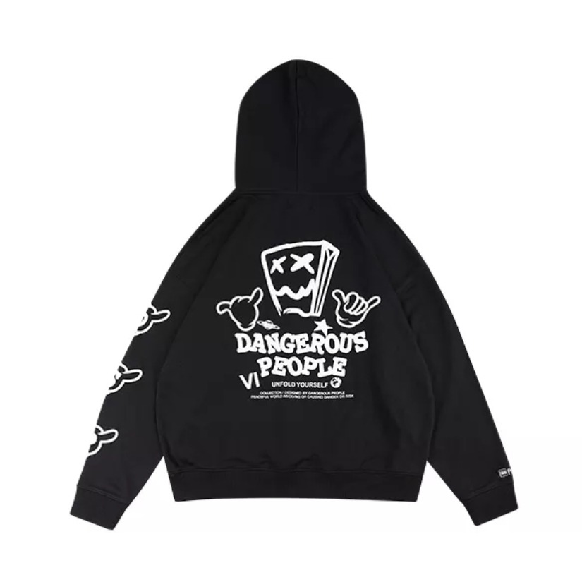 Dangerous People x 得物 联名纸袋人印花连帽卫衣 男女同款 O213FLP145JC