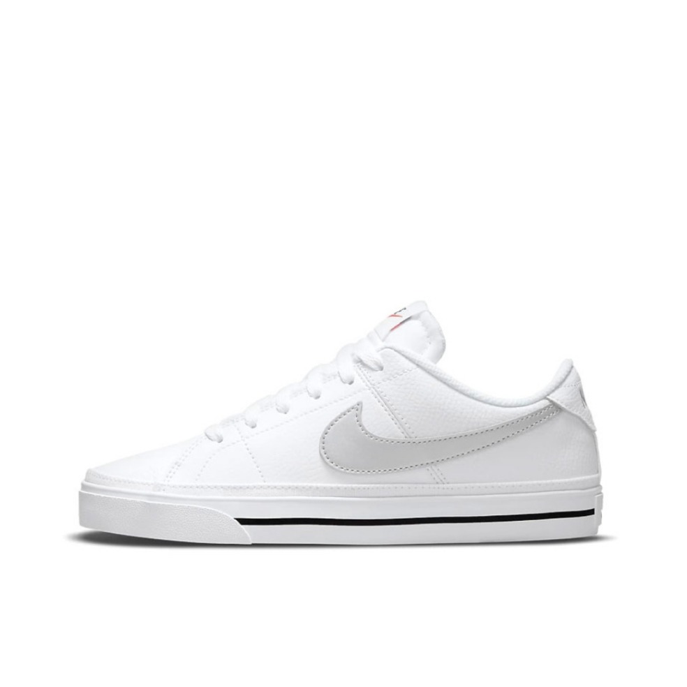 推荐商品：Nike Court Legacy 板鞋 复古舒适透气防滑耐磨休闲运动一脚蹬 白色/灰色