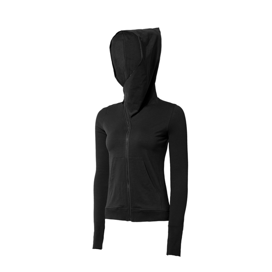 怪力少女  修身斜拉链连帽运动外套 MSWT17600