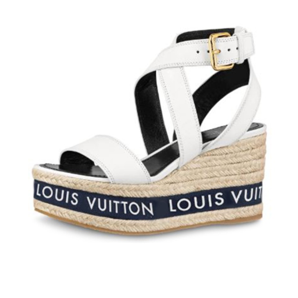 Louis Vuitton 路易威登 boundary wedge sandal 小牛皮凉鞋 1A64GK