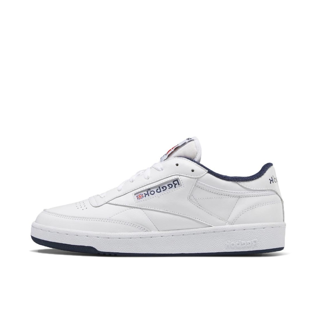 推荐商品：Reebok/锐步 Club C 85 经典复古 防滑耐磨 防水 运动 脏脏鞋 板鞋 白色/蓝色