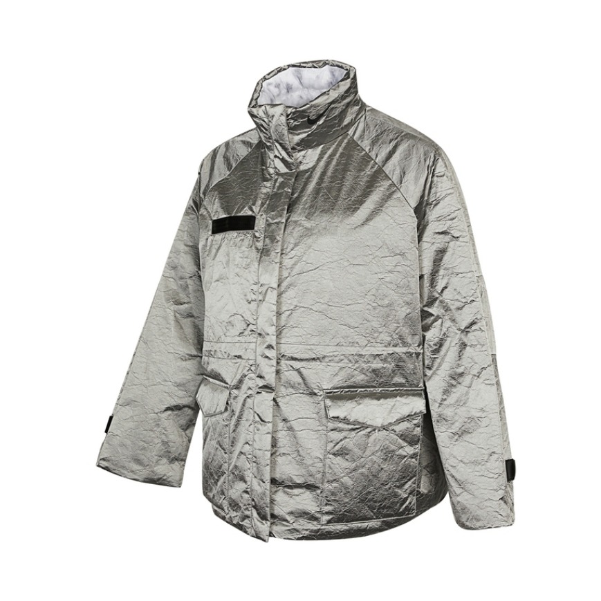 Nike NTherma-FIT Shine 薄款保暖立领长袖棉服 女装 DD4647