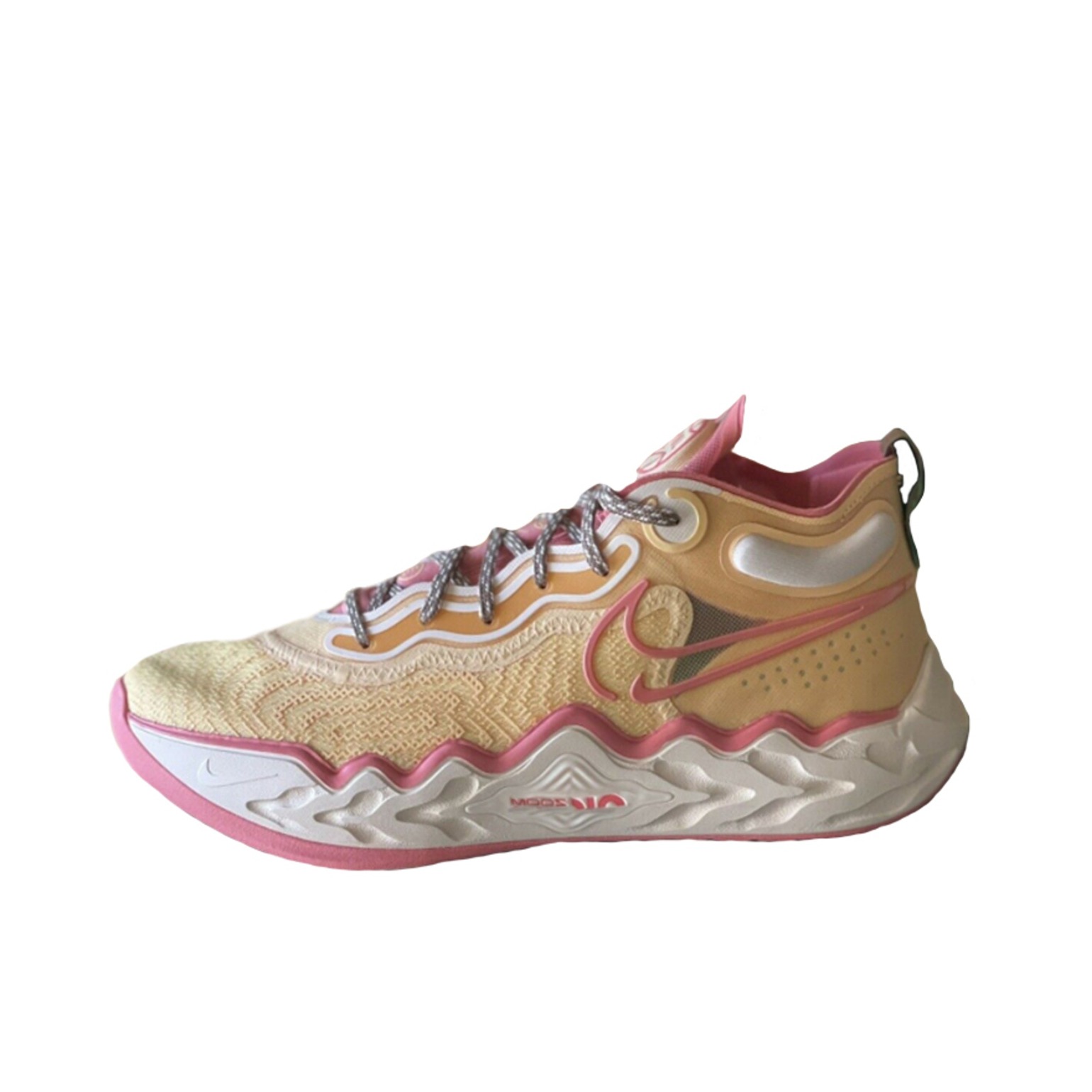 推荐商品：Nike Air Zoom G.T. Run 复古简约 舒适百搭 减震 防滑耐磨 包裹性 气垫 实战 篮球鞋 黄色/粉色