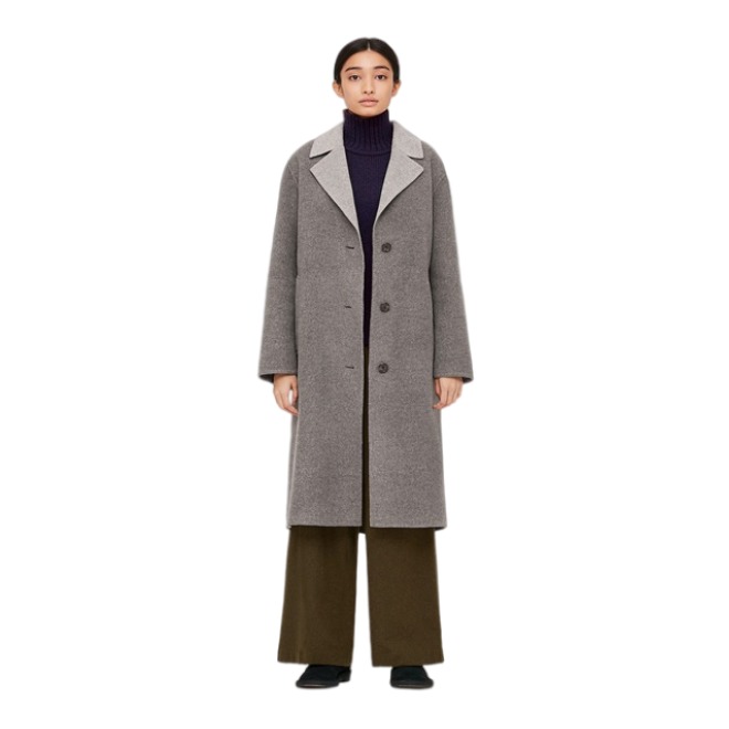 UNIQLO/优衣库 双面呢系带大衣 男女同款 432711