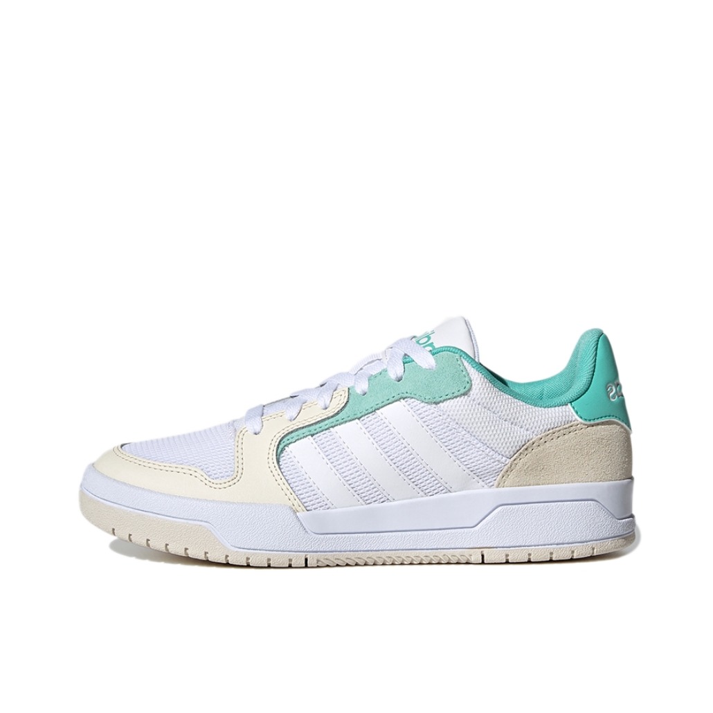 推荐商品：adidas neo Entrap 板鞋 防滑耐磨舒适透气复古防水美式校园风少年感圆头平跟 灰色/米白/草绿