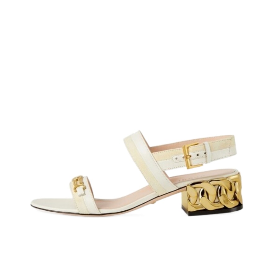 Gucci 古驰 链条高跟凉鞋 655409
