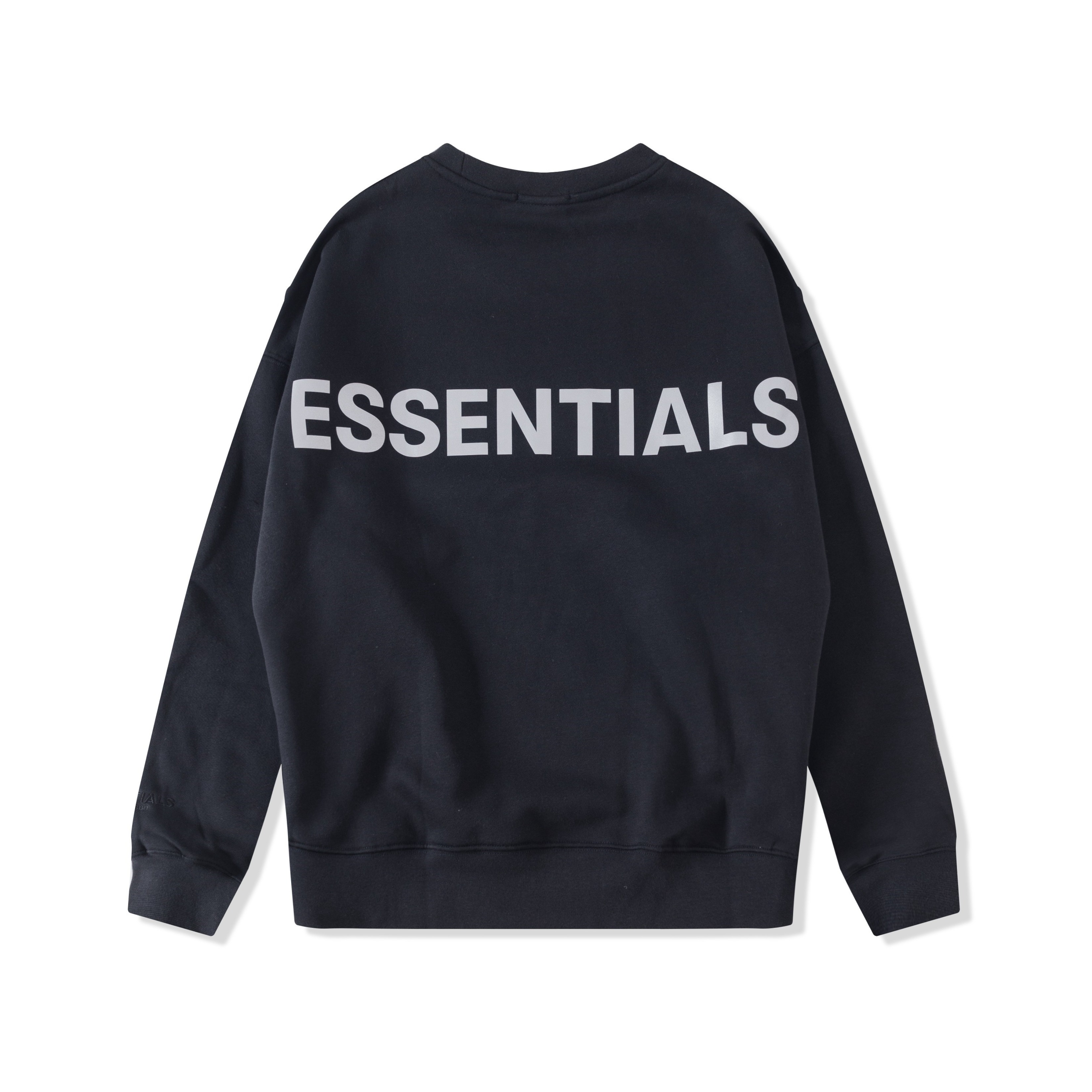 Fear of God 副线Essentials 背后3M反光字母圆领套头卫衣 男女同款
