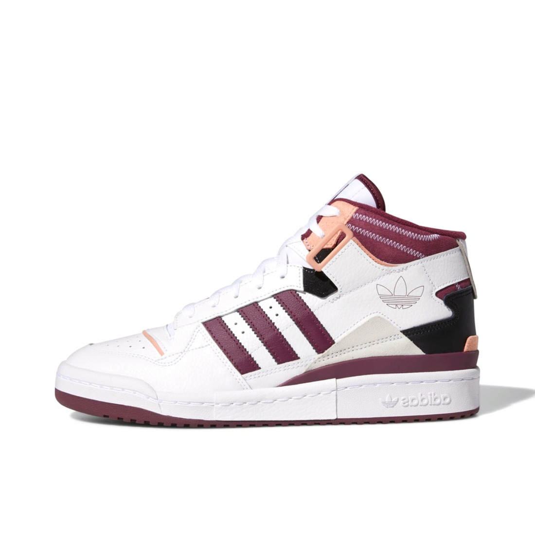 推荐商品：adidas Originals Forum Exhibit 板鞋 街头经典拼接耐磨防滑复古包裹性 白色/酱紫