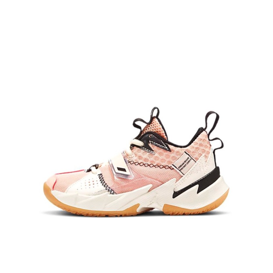 推荐商品：Jordan Why Not Zer0.3 防滑耐磨 轻便透气 舒适百搭 儿童篮球鞋 小童/粉色/白色