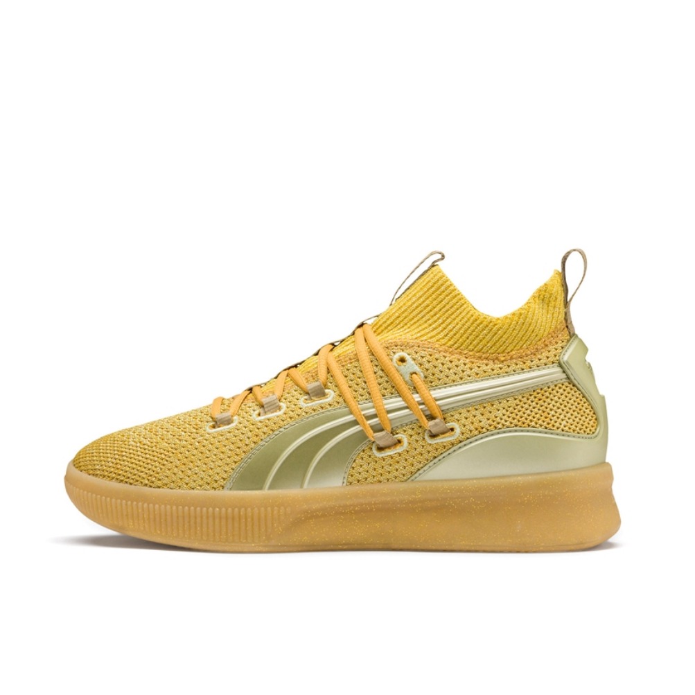 推荐商品：Puma/彪马 Clyde Court Disrupt 缓震复古 轻便透气 防滑耐磨 织物 实战 篮球鞋 Gold
 金银