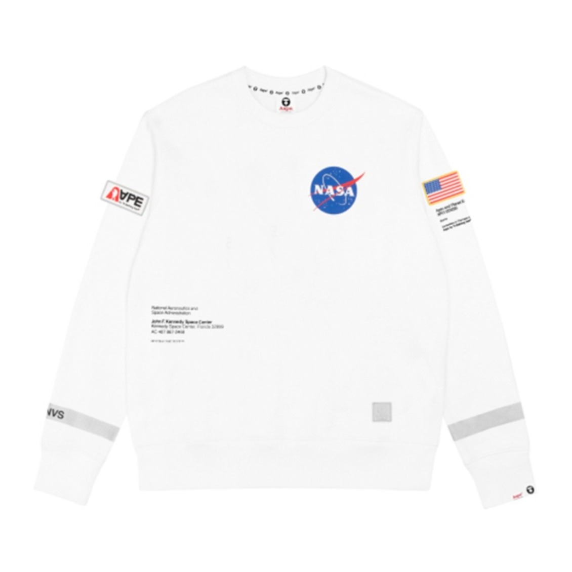 【NASA联名】Aape 字母印花休闲套头卫衣 男女同款 9331