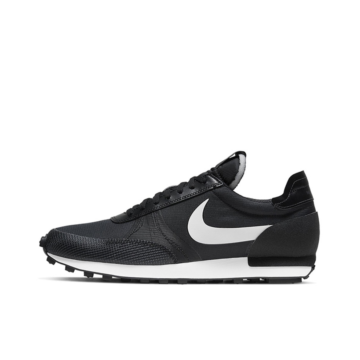 推荐商品：Nike Daybreak 解构 跑鞋 华夫鞋 复古耐磨舒适休闲轻便透气织物运动合成革减震防滑低帮 黑色/网面