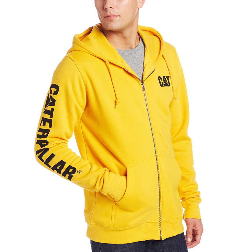 Caterpillar 男士 Full Zip Hooded Sweatshirt 长袖