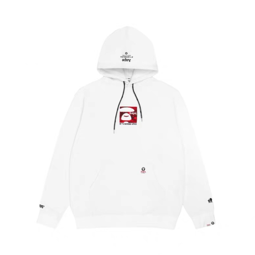 【休闲街头】Aape 猿颜多色迷彩图案字母刺绣连帽加绒卫衣 男女同款 3591