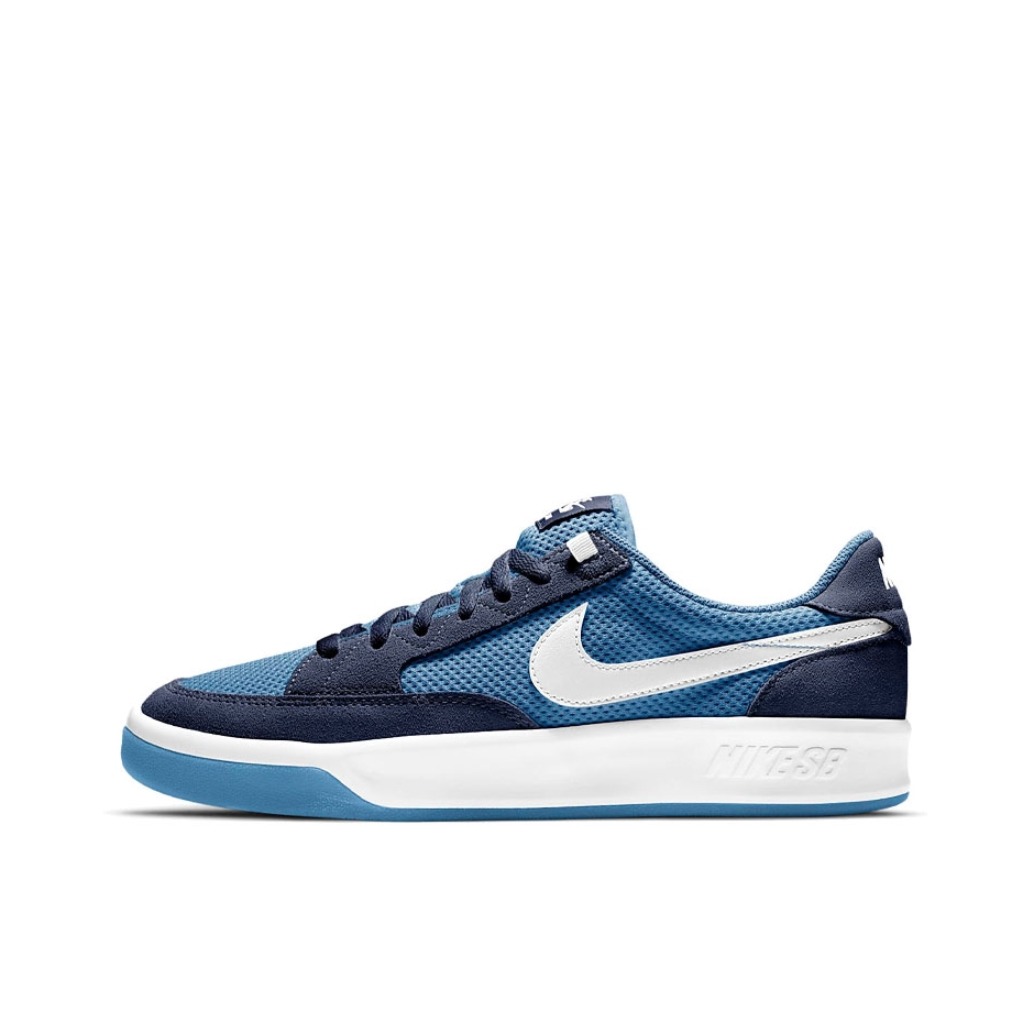 推荐商品：Nike SB Adversary 滑板鞋 板鞋 复古潮流耐磨透气舒适休闲轻便 蓝色/白色