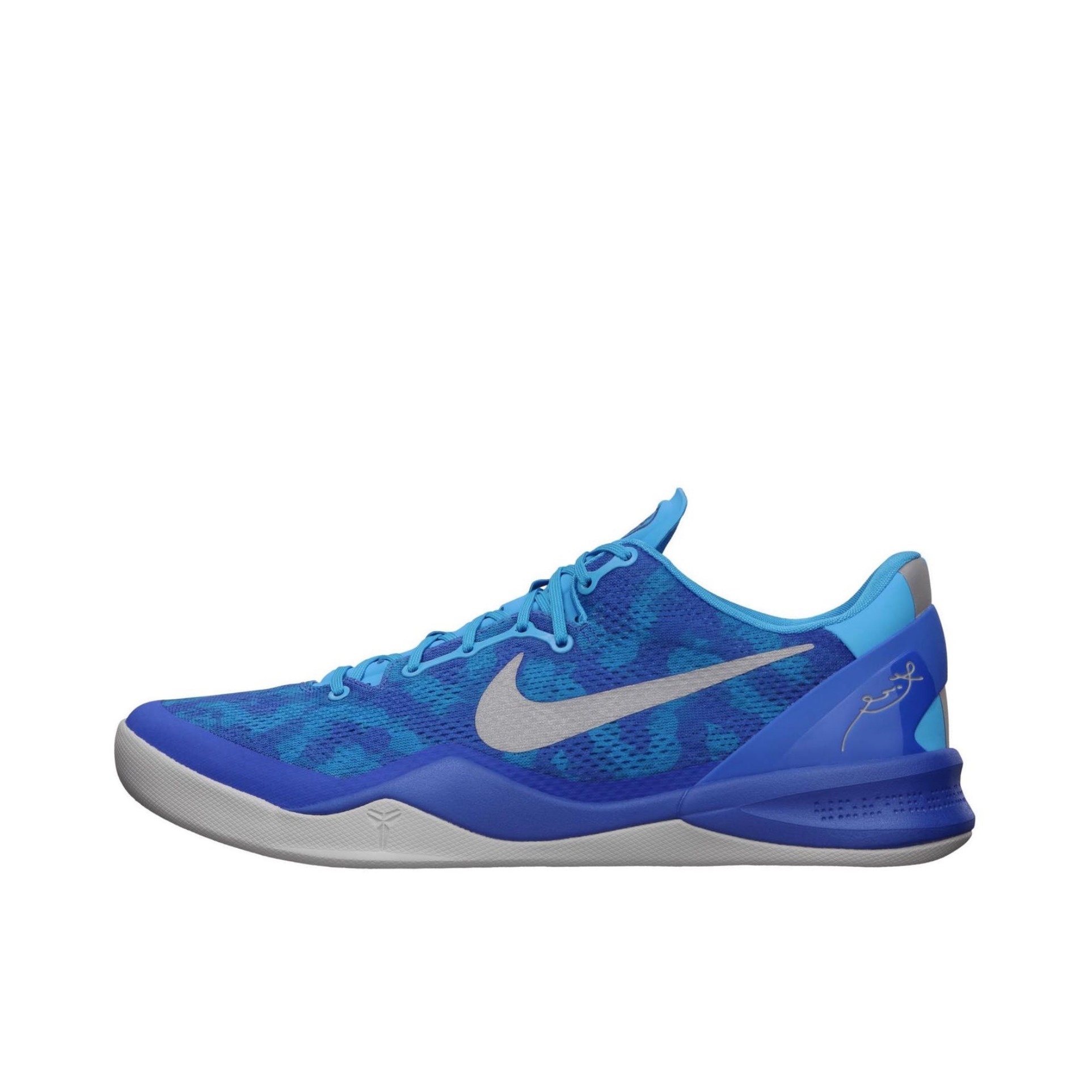 推荐商品：Nike Kobe 8 篮球鞋 抗扭实战训练防滑耐磨舒适百搭低帮 Blue Glow 蓝色/灰色