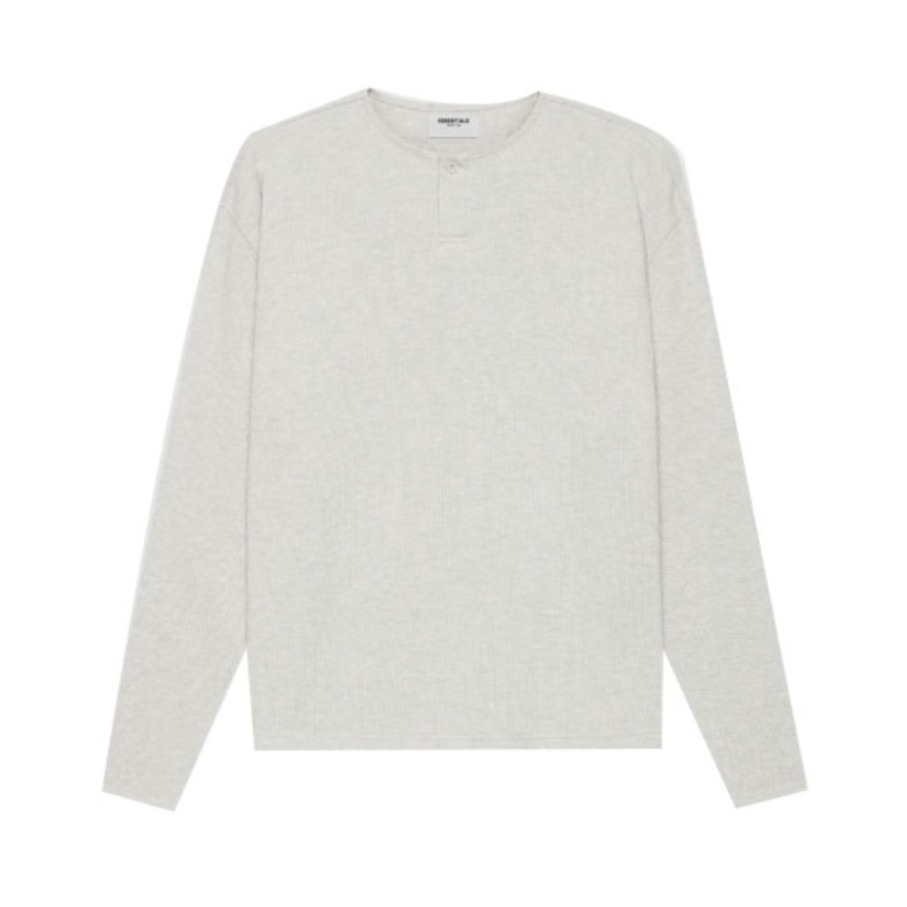 Fear of God 副线Essentials Thermal Henley Long Sleeve 美式纯色纽扣打底长袖T恤 男女同款