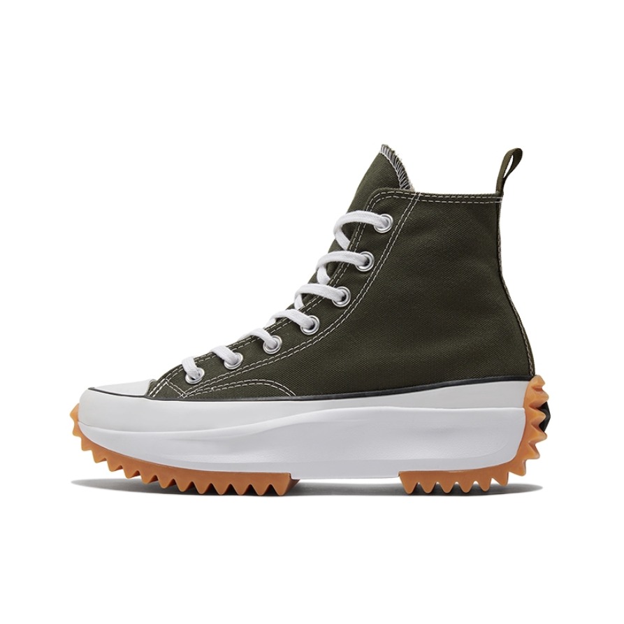 推荐商品：Converse/匡威 Run Star Hike 厚底 防滑 松糕鞋 增高鞋 运动休闲鞋 军绿色/白色
