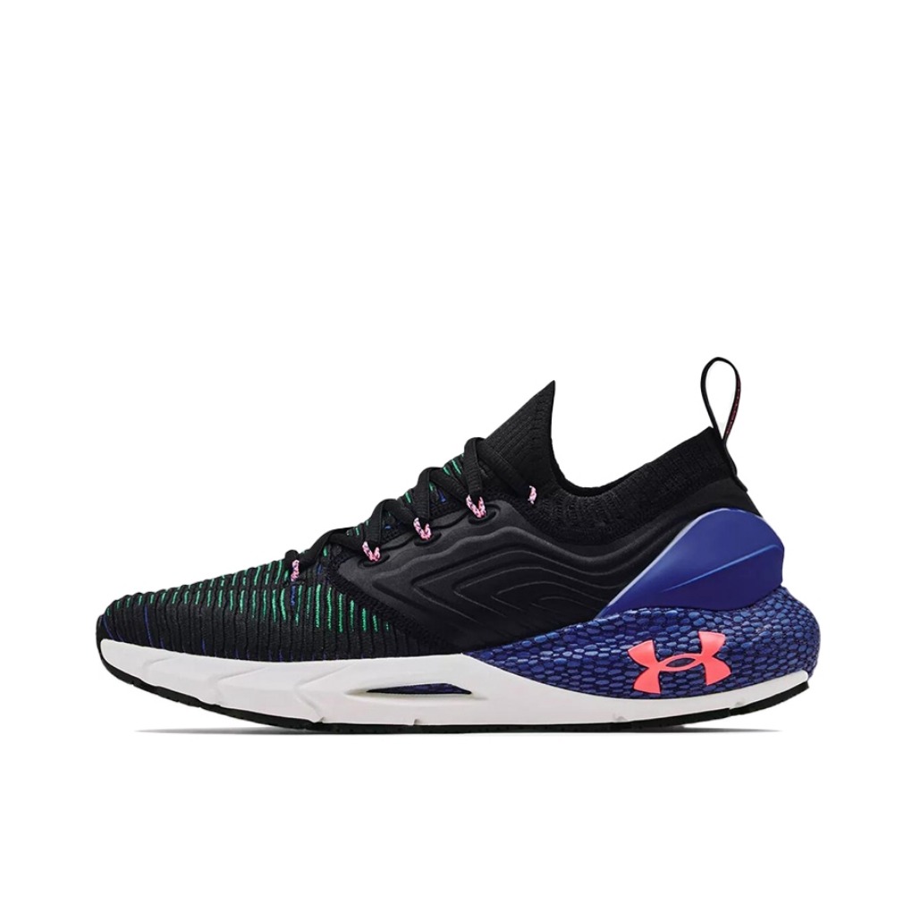 推荐商品：Under Armour/安德玛 Hovr Phantom 2 INKNT 回弹耐磨 健身训练 缓震网面 轻质 透气 织物 运动 跑鞋 黑色/蓝色