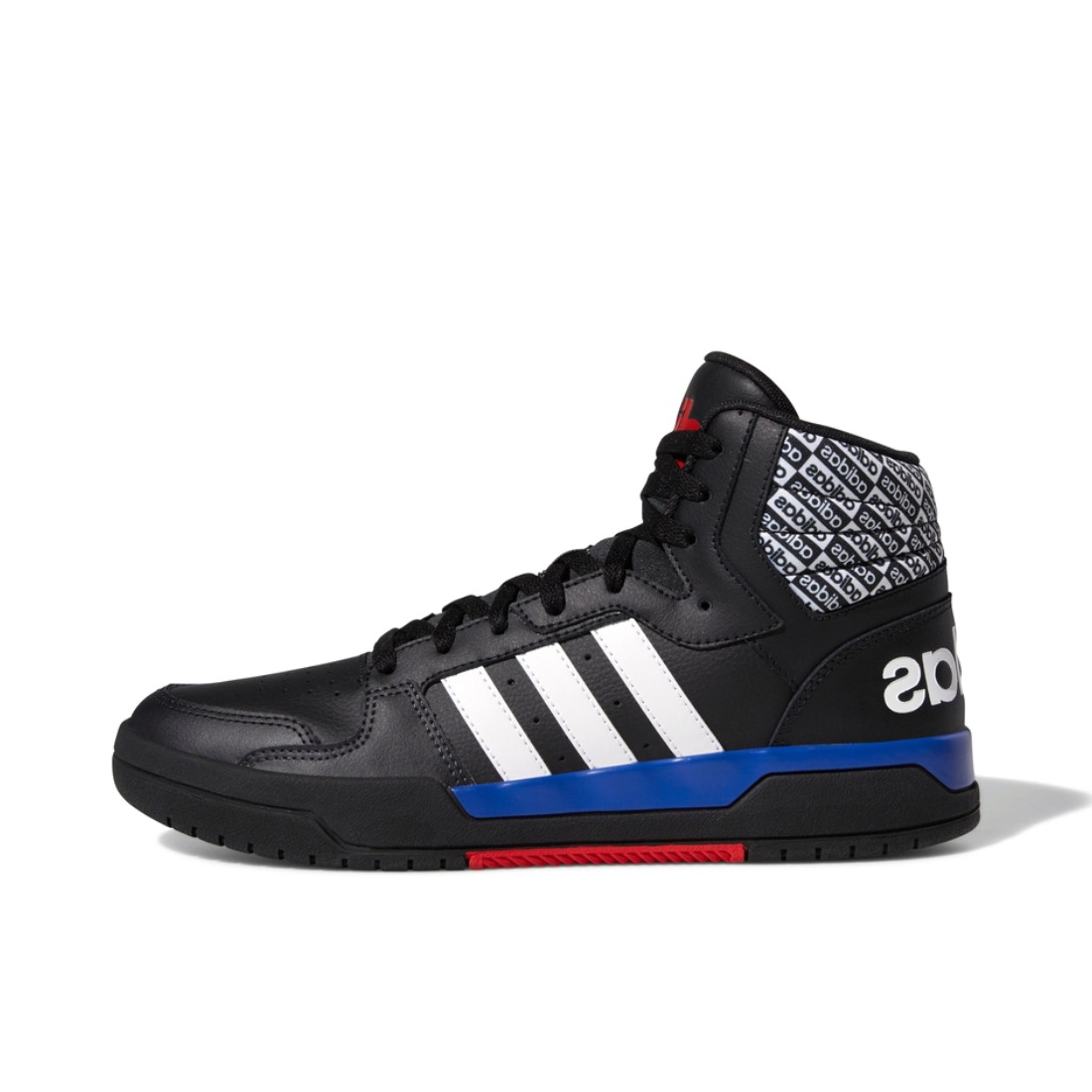 推荐商品：adidas neo Entrap 板鞋 防滑耐磨舒适透气复古防水美式校园风少年感圆头平跟 中帮/黑色/白色/蓝色