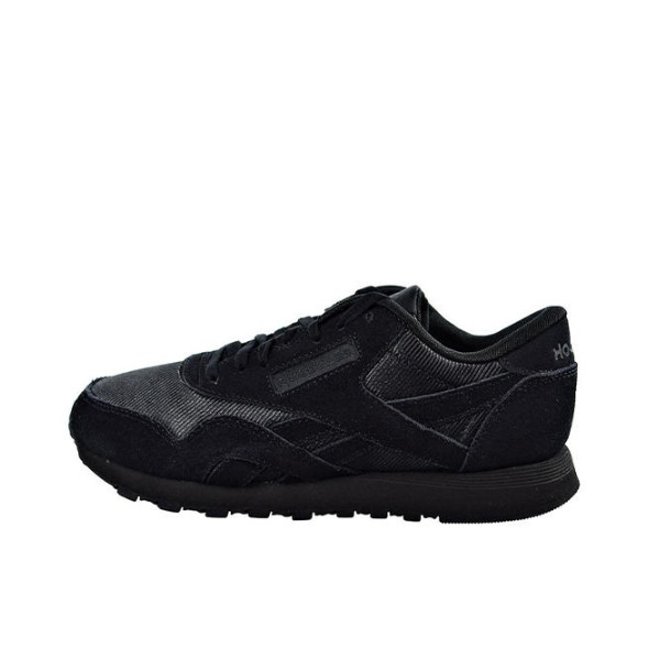 推荐商品：Reebok/锐步 Classic Nylon 跑鞋 阿甘鞋 潮流经典防滑耐磨轻便舒适百搭织物合成革复古运动支撑 黑色