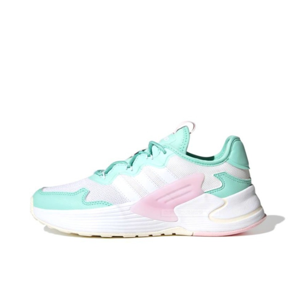 推荐商品：adidas NEO Roamer 运动休闲鞋 缓震回弹网面透气耐磨圆头 薄荷绿