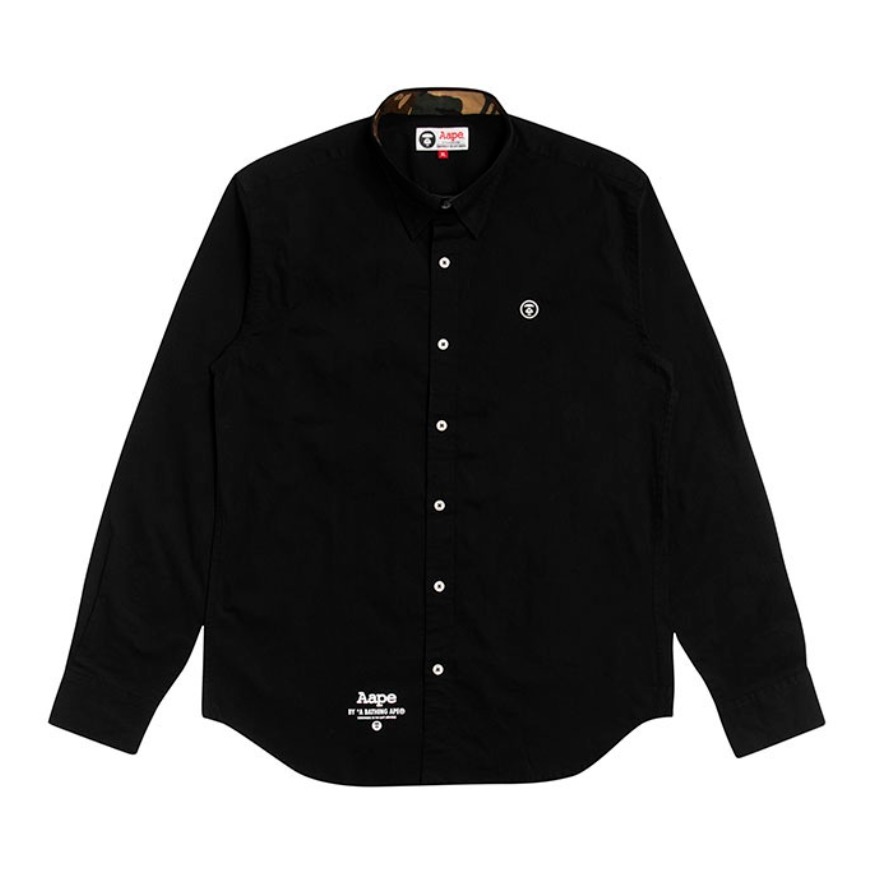 Aape 猿颜徽章米字旗简约衬衫 男女同款 8306