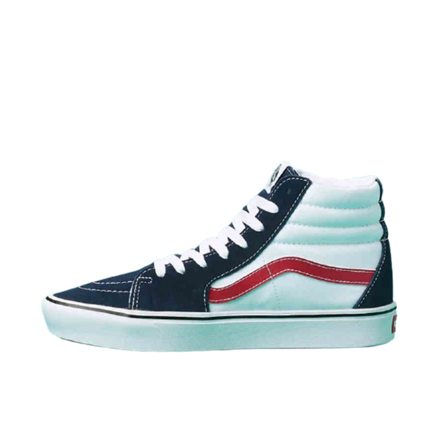 推荐商品：Vans/范斯 SK8-Hi 板鞋 潮流经典拼接复古街头厚底 黑色/浅蓝色/红色