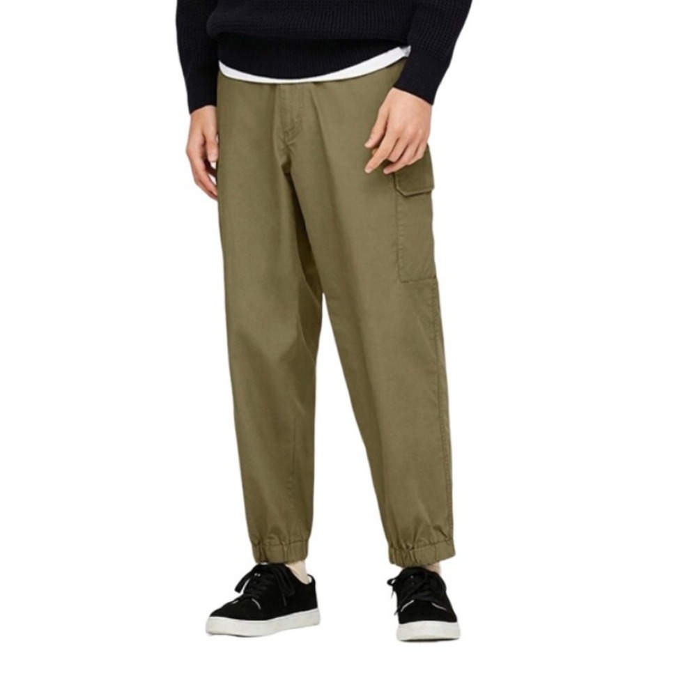 【门店爆款】UNIQLO/优衣库 EZY宽腿工装束脚运动裤 425871 