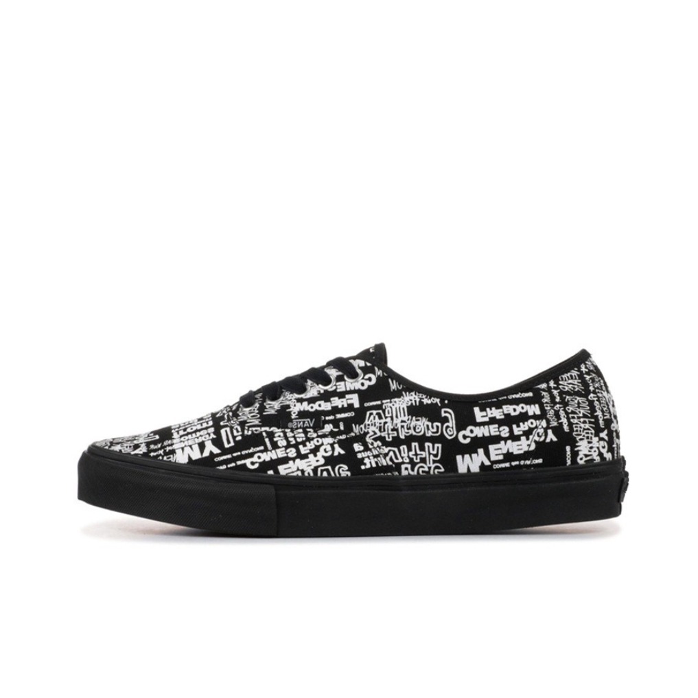 推荐商品：Vans/范斯 Authentic 潮流休闲 轻便舒适 防滑耐磨 百搭运动 复古 板鞋 Black/Message CDG联名/黑涂鸦