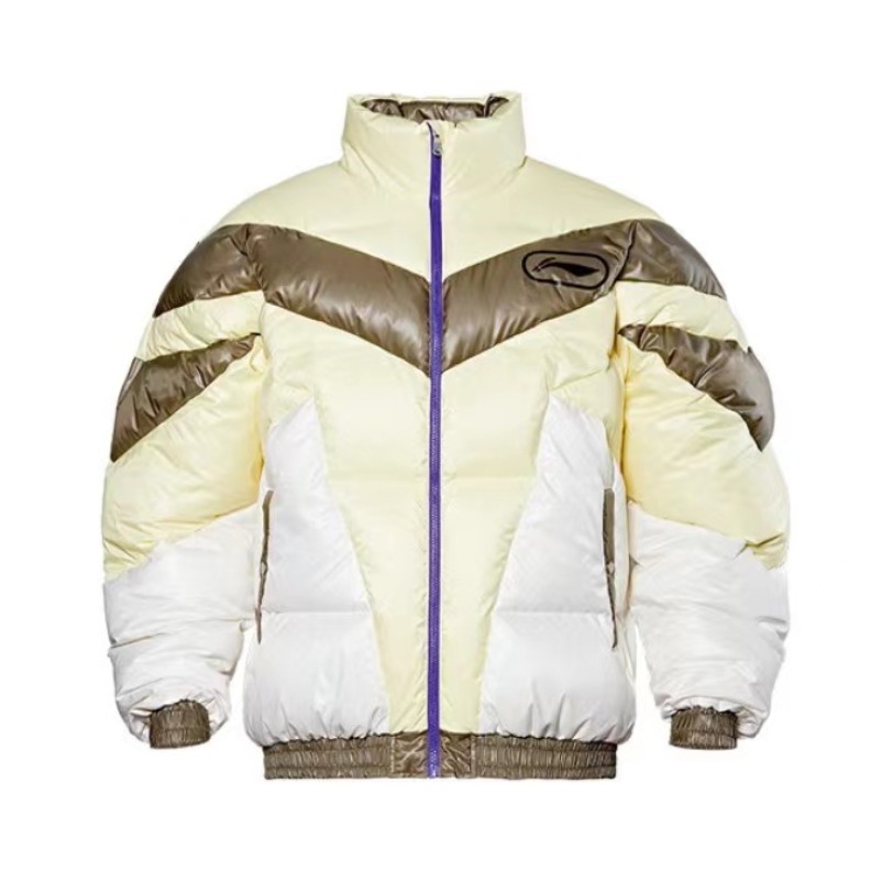 【赵睿同款】Li Ning CBA联赛篮球时尚运动立领短款羽绒服 AYMQ591