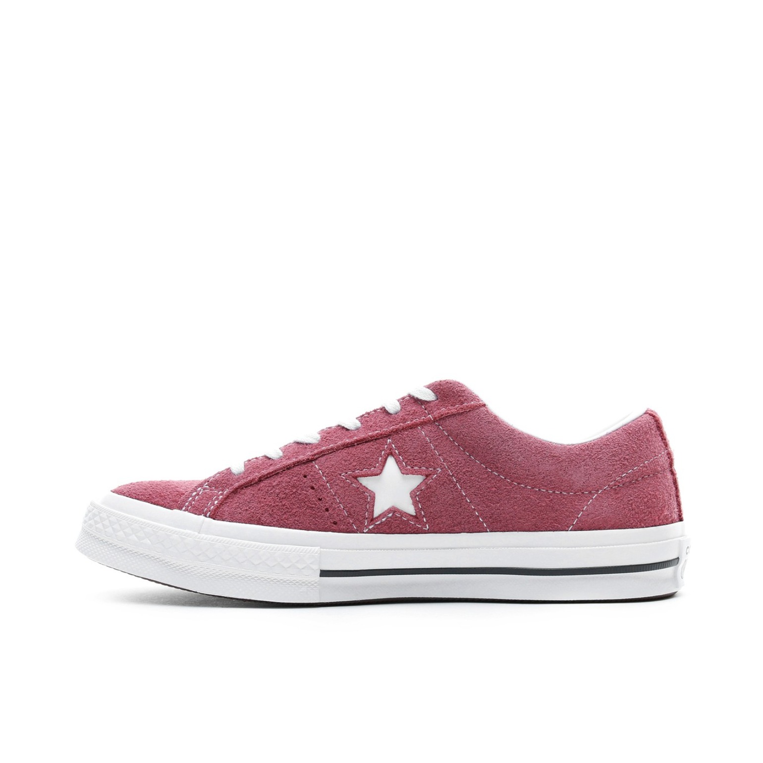 推荐商品：Converse/匡威 One Star 翻毛皮 防滑 复古 星星鞋 板鞋 大童/玫红