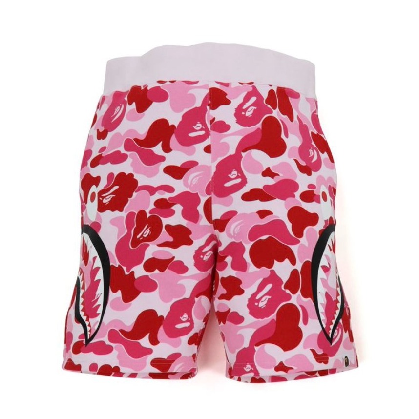 Bape 14周年纪念版鲨鱼印花迷彩图案两面穿休闲短裤 男女同款 153017