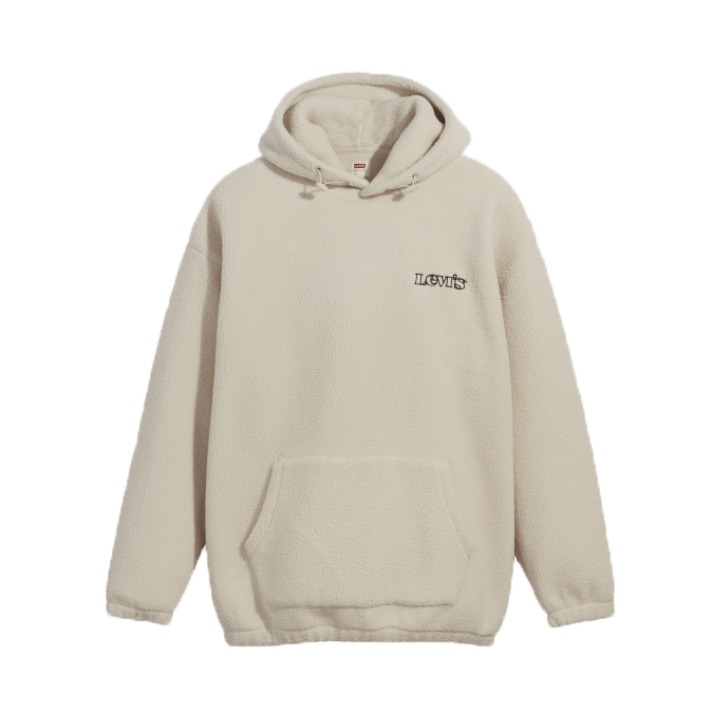Levi's 连帽抽绳摇粒绒加厚绒时尚百搭套头卫衣 男女同款 A1034