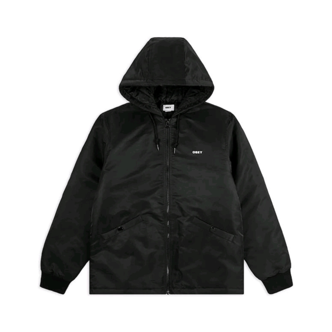 OBEY 飞行员连帽休闲拉链棉服