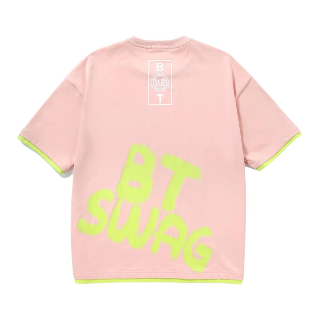 bt 拼接字母印花五分袖T恤 男女同款 TC119