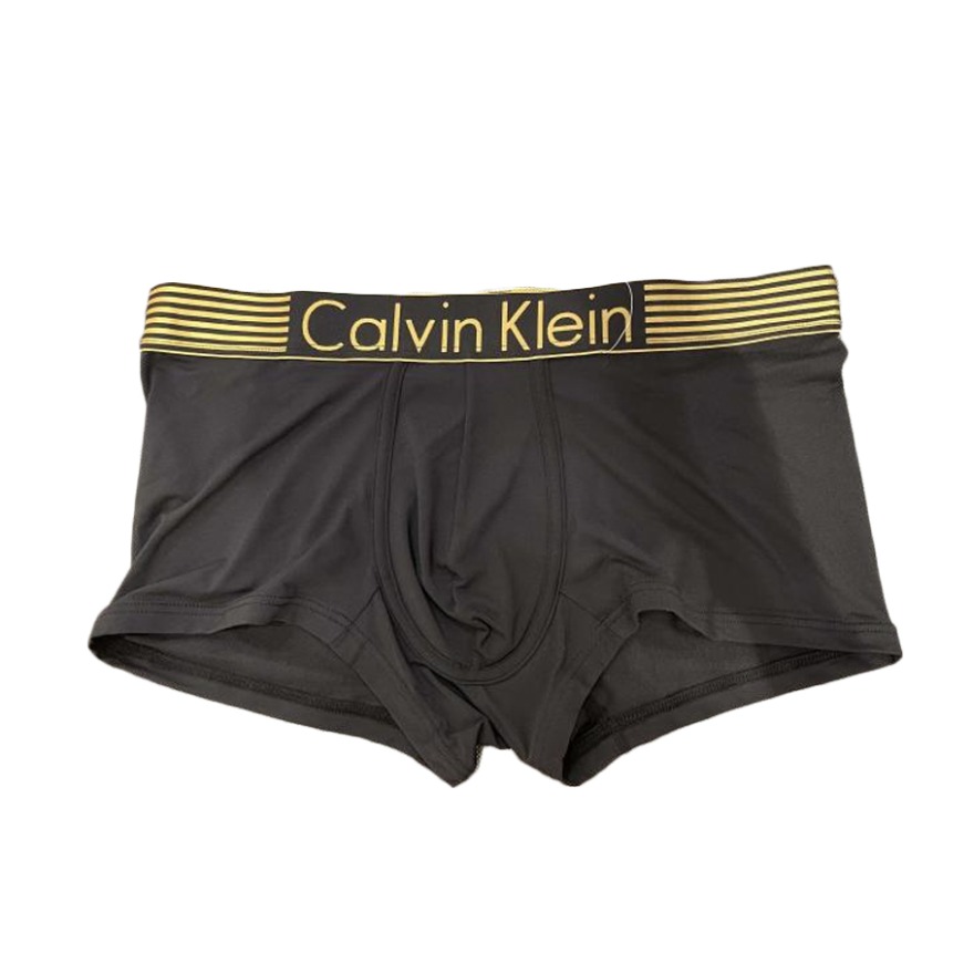 Calvin Klein 细滑提花腰边LOGO条纹防夹臀平角内裤 NB1021O