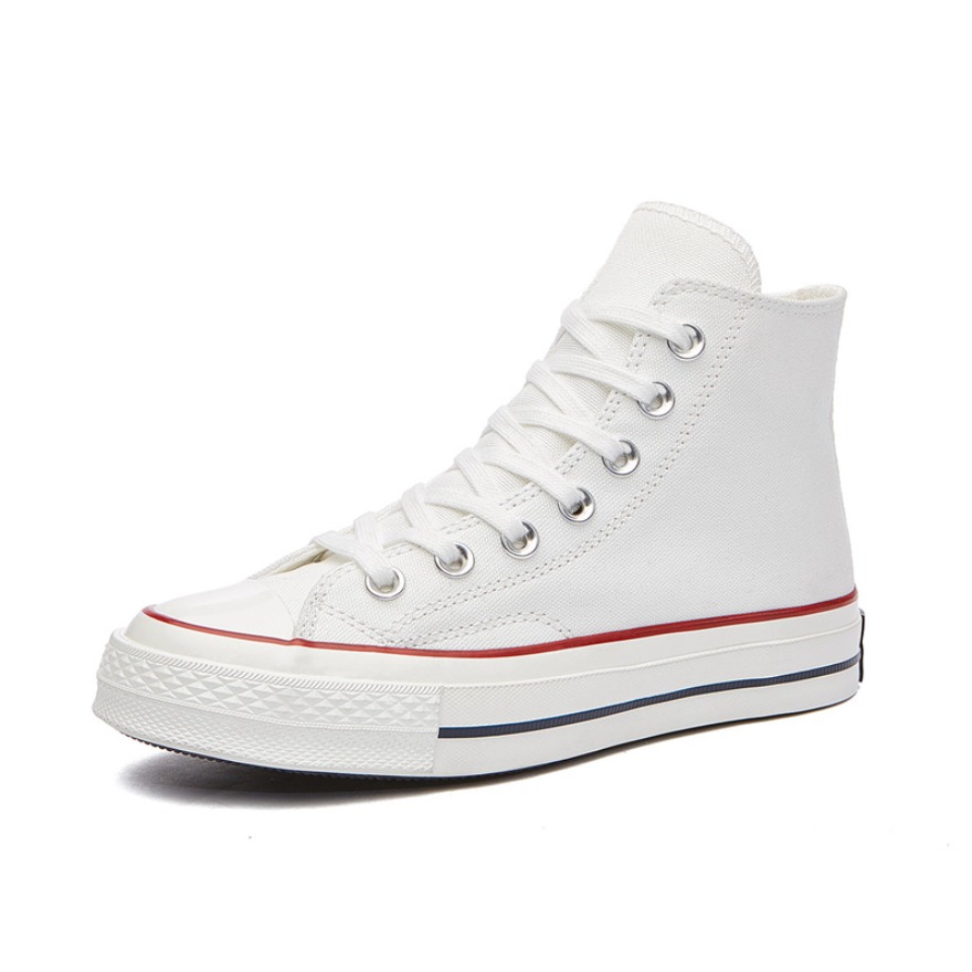 推荐商品：人本 潮流百搭 复古港风 休闲ins 舒适轻便 帆布鞋 0WCR021230 白色