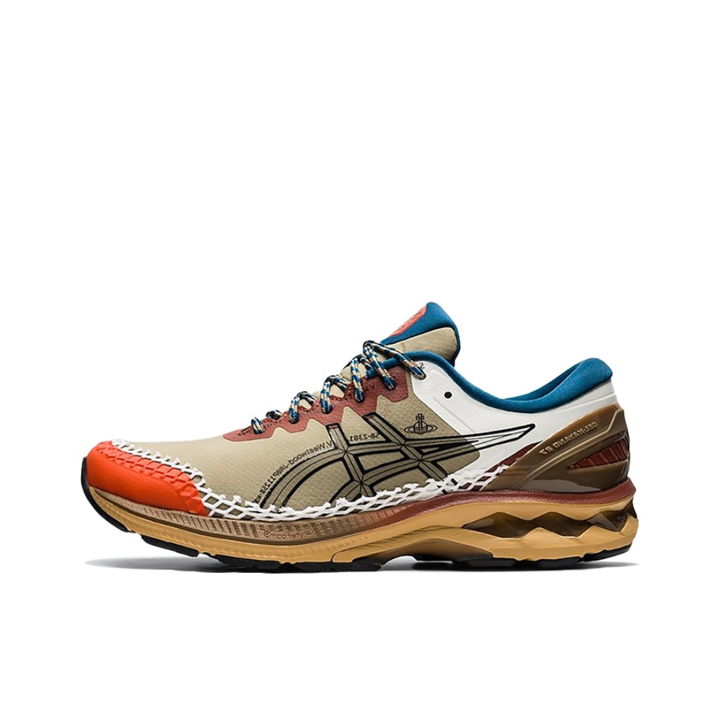 推荐商品：Asics/亚瑟士 Gel-Kayano 27 跑鞋 碳板稳定支撑防滑耐磨缓震回弹网面透气复古马拉松织物圆头 棕色/白色