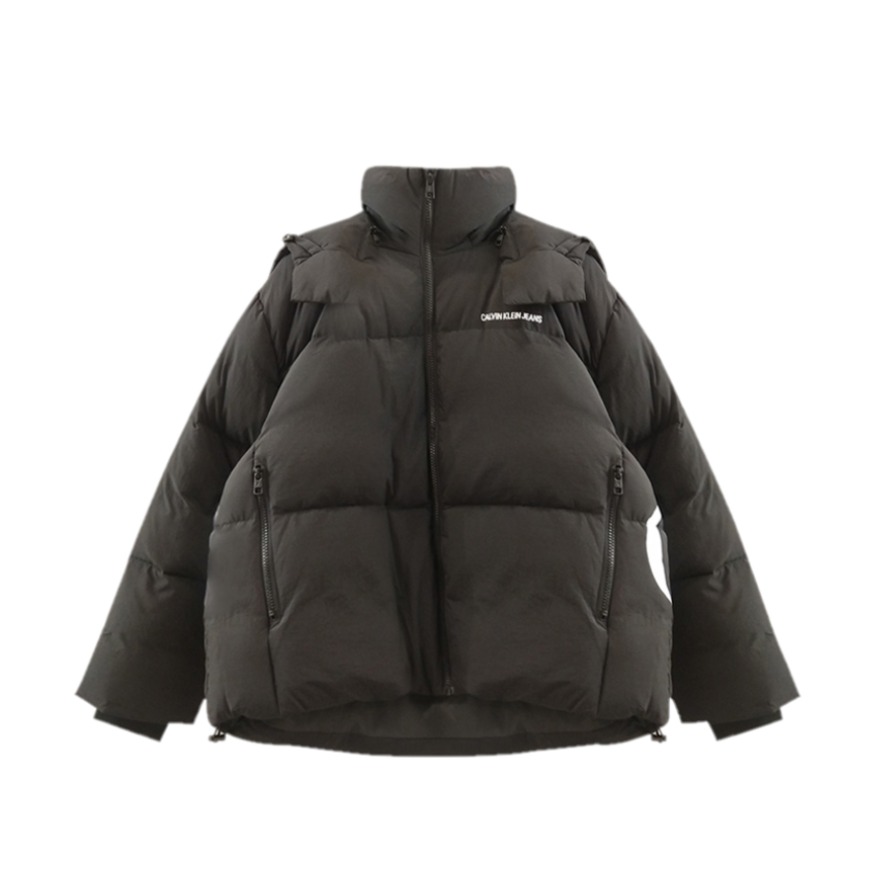 Calvin Klein 女装 防风保暖短款可拆卸帽羽绒服 J217439