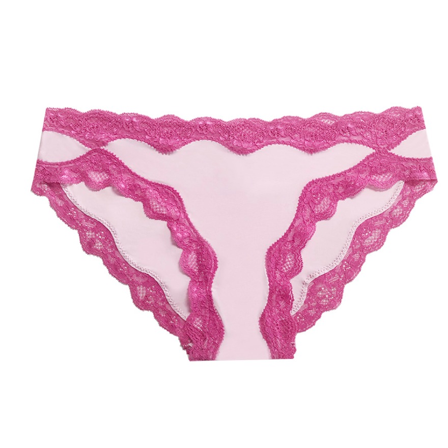 Calvin Klein 蕾丝滑面低腰内裤 QD3538