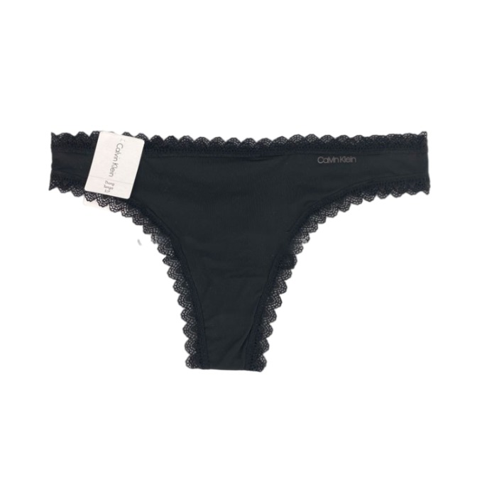 Calvin Klein 弹性透气蕾丝边女士丁字内裤 QD3705