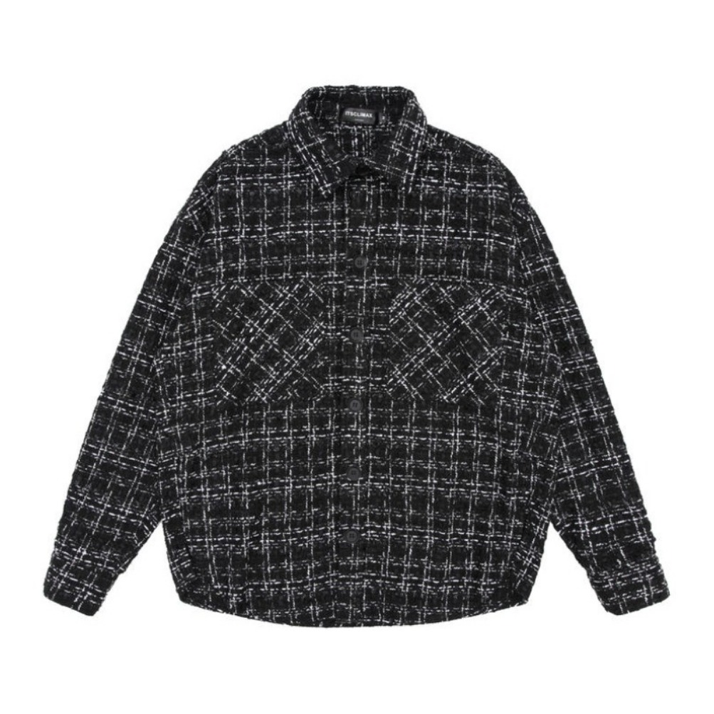 CLIMAX VISION 小香风粗花呢编织中长款衬衫 男女同款 1903CS118