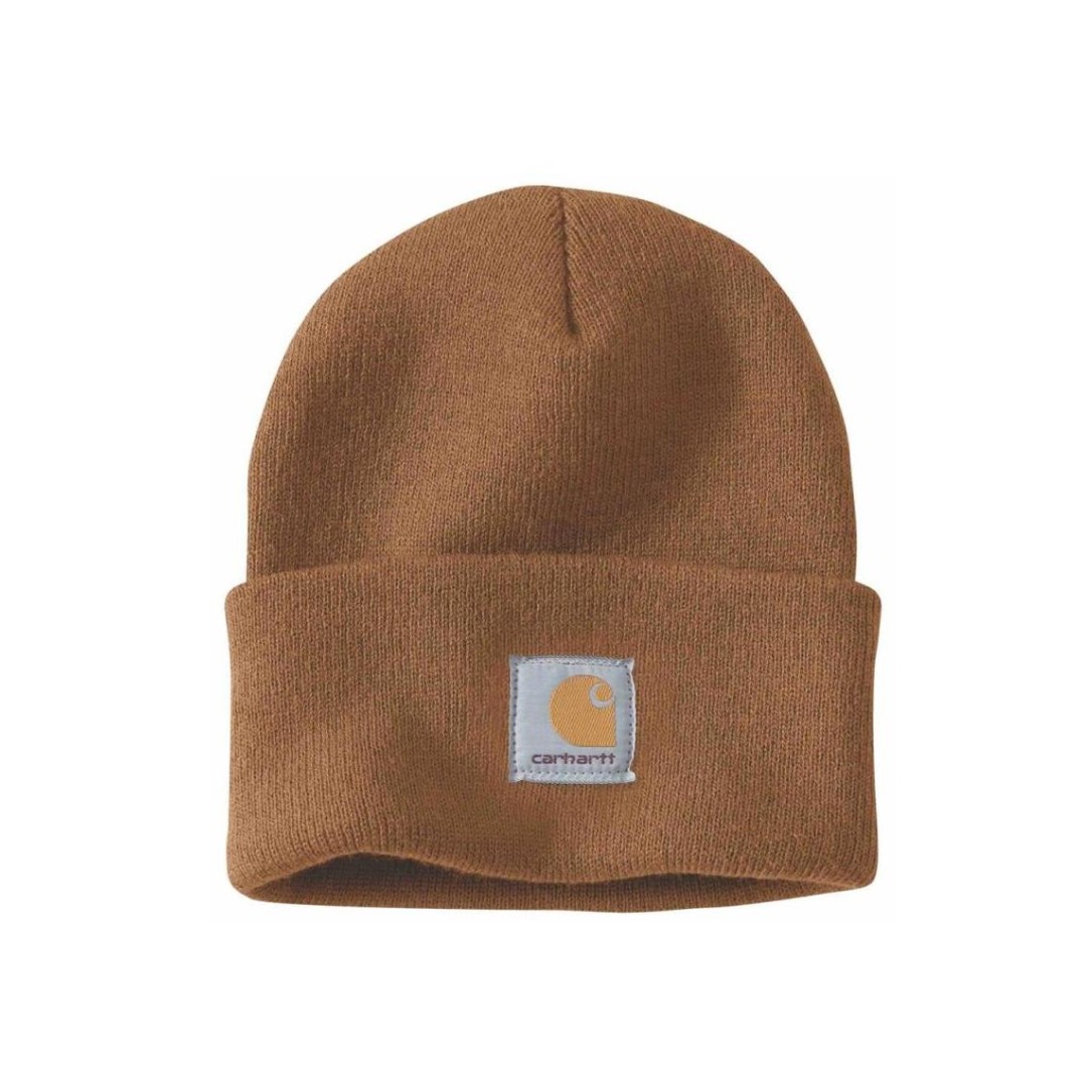 Carhartt/卡哈特 保暖时尚纯色百搭针织帽 2075982 棕色