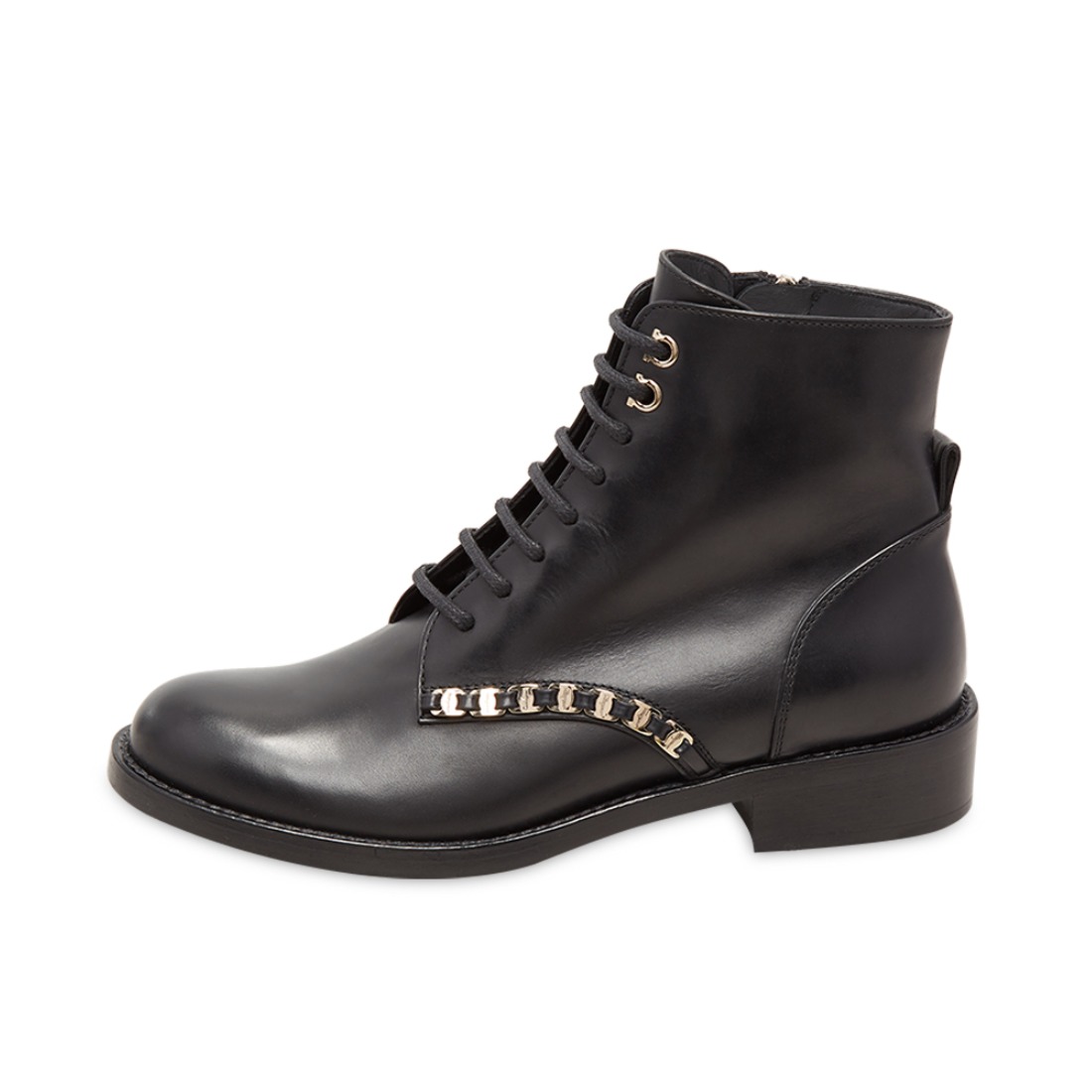 Salvatore Ferragamo 柳丁装饰女士中筒 马丁靴 740969