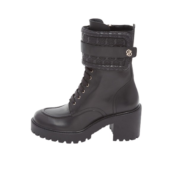 Salvatore Ferragamo 中跟牛皮革  踝靴 01C009-745555