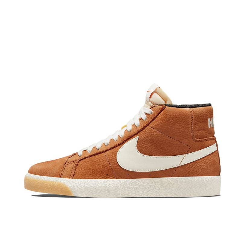 推荐商品：Nike SB Blazer Zoom 滑板鞋 板鞋 拼接时尚复古防滑耐磨透气运动休闲舒适百搭 中帮/褐色