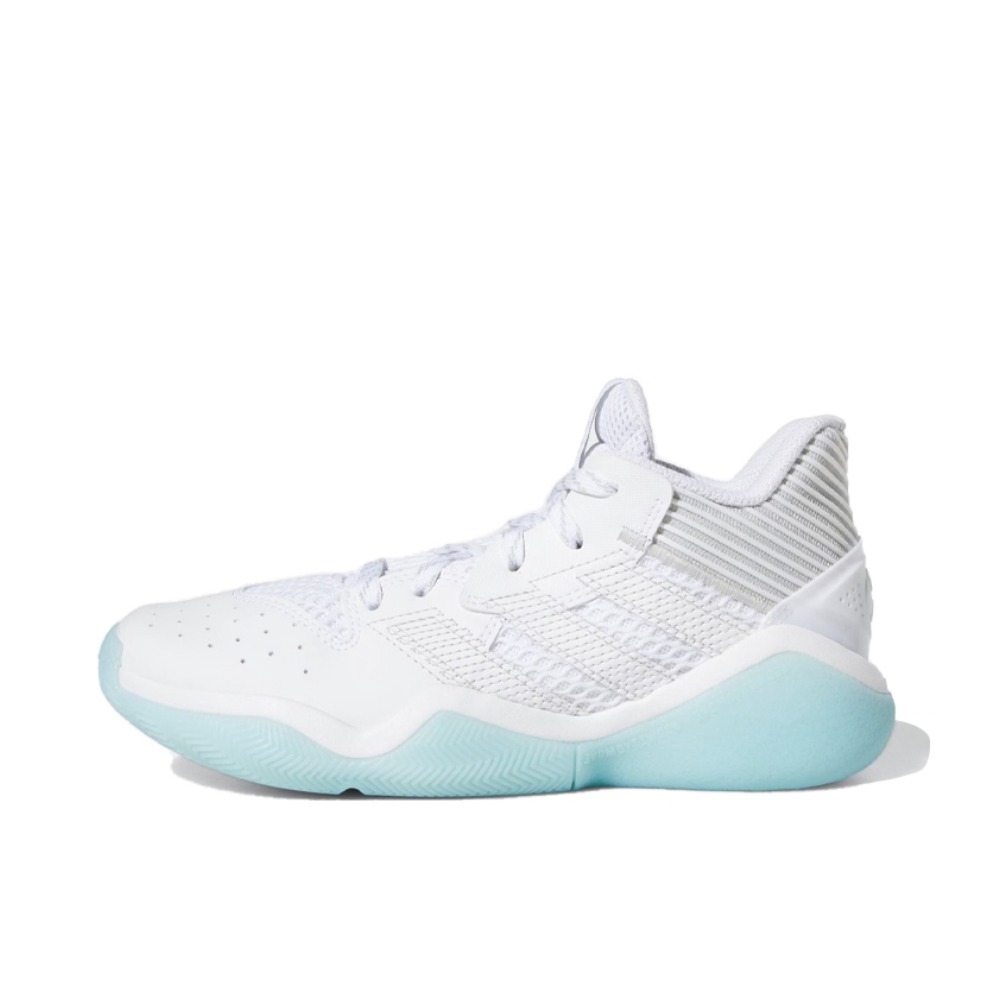 推荐商品：adidas Harden Stepback 1 篮球鞋 减震回弹防滑耐磨实战 White Blue 白蓝