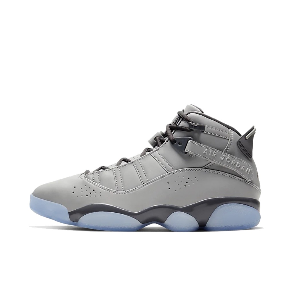 推荐商品：Air Jordan 6 Rings 六冠王 篮球鞋 zoom air缓震透气耐磨复古潮流百搭防滑包裹性 Grey Black 灰黑