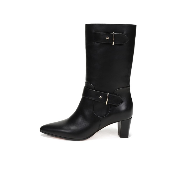 BALLY 粗跟皮革 中筒靴 6235255